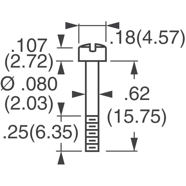 3342-2 3M  Tornillos de fijación para conectores D-Sub en forma de D